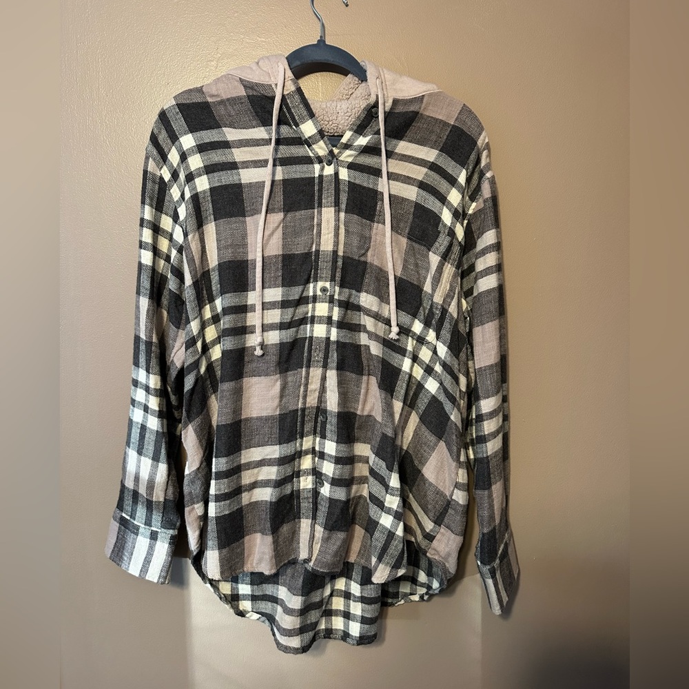 American Eagle flannel, with Sherpa hood.